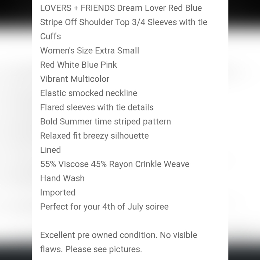 Lovers + Friends Dream Lover Crop Top Medium - Picture 4 of 4